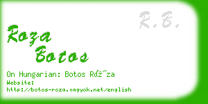 roza botos business card